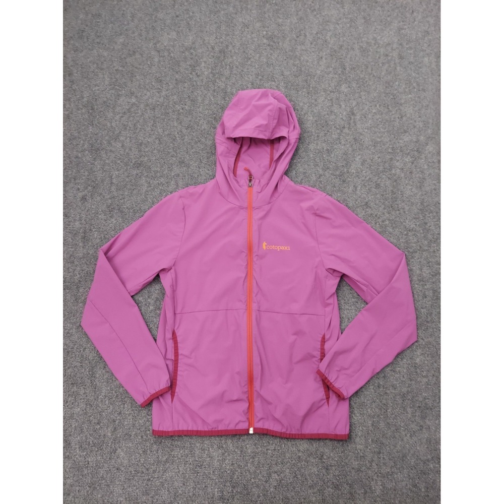 Cotopaxi Jacket Womens Small Pink Hooded Windbreaker Vented Full Zip